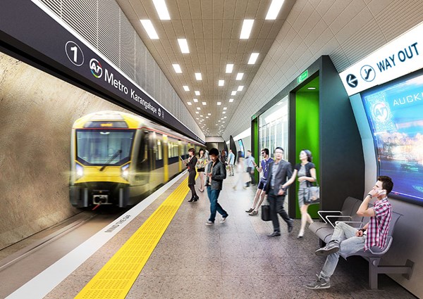 View of an underground metro station