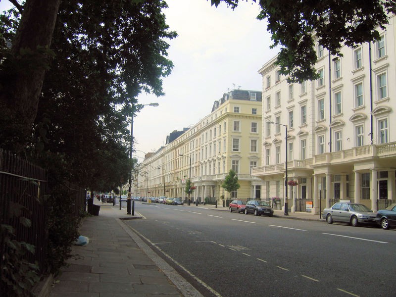 Affluent area in Westminster, London