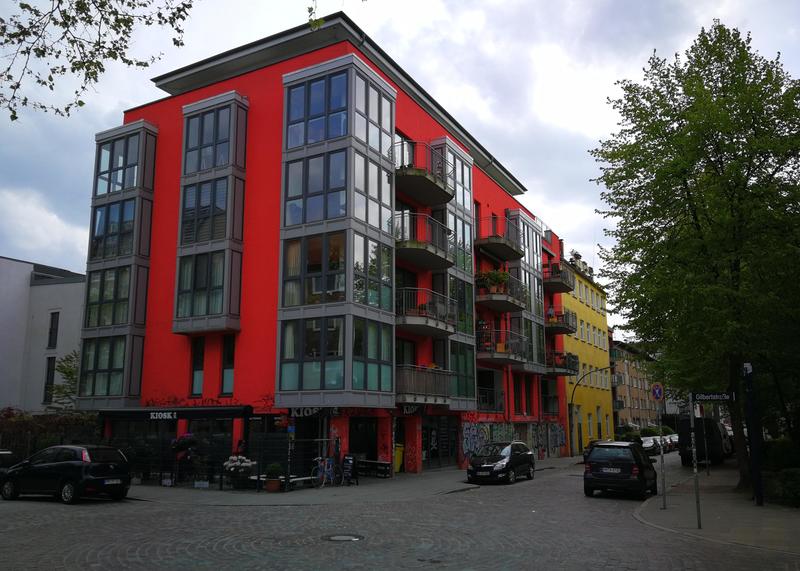 Contemporary apartment building in Hamburg, Germany