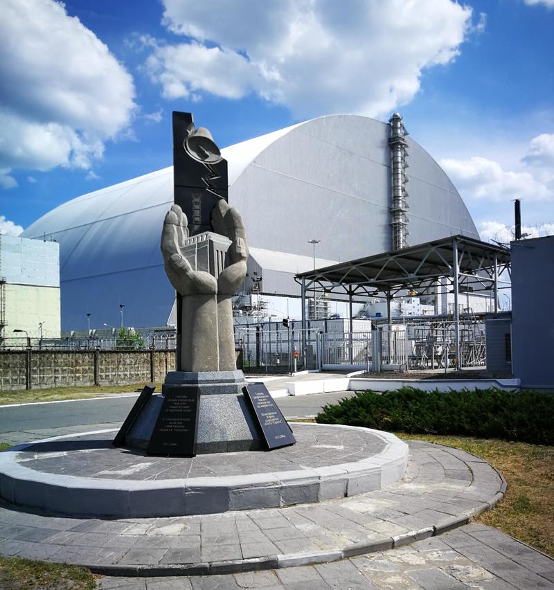 Memorial to the dead at Reactor 4, Chernobyl Nuclear Power Plant